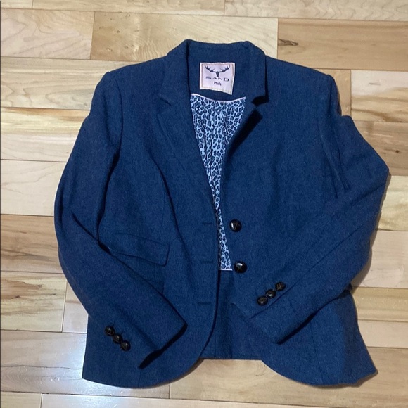 Jackets & Blazers - Sand Pink Blue Wool Blazer